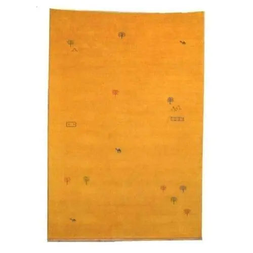 One Of The Kind Indian Hand-Knotted Gabbeh Rug 9'8" X 6'7"